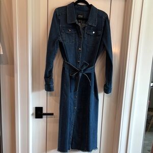 Denim Button-Down Dress
